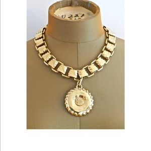 Givenchy gold tone statement necklace as seen on Rachel Zoe. Very rare.
